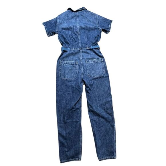 SAINTS & HEARTS Kobe Utility Denim Jumpsuit Blue Size Small - Picture 4 of 13